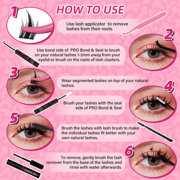 PRO LASHBEAUTY Manga Lash Clusters Rizo duradero: curva sostenida todo el día.