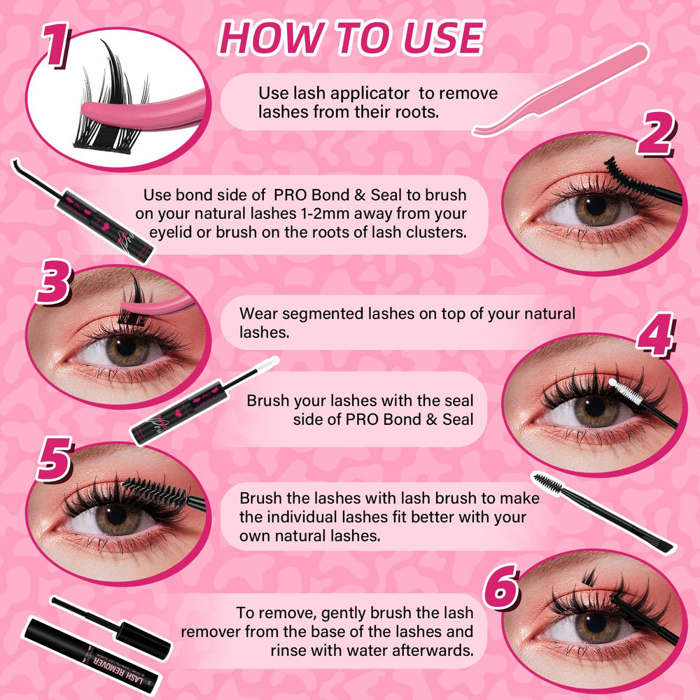 PRO LASHBEAUTY Manga Lash Clusters Rizo duradero: curva sostenida todo el día.