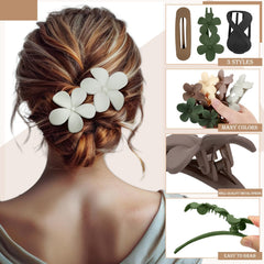 Clip plano con flor ProSuites rosa: toque femenino para tu peinado.