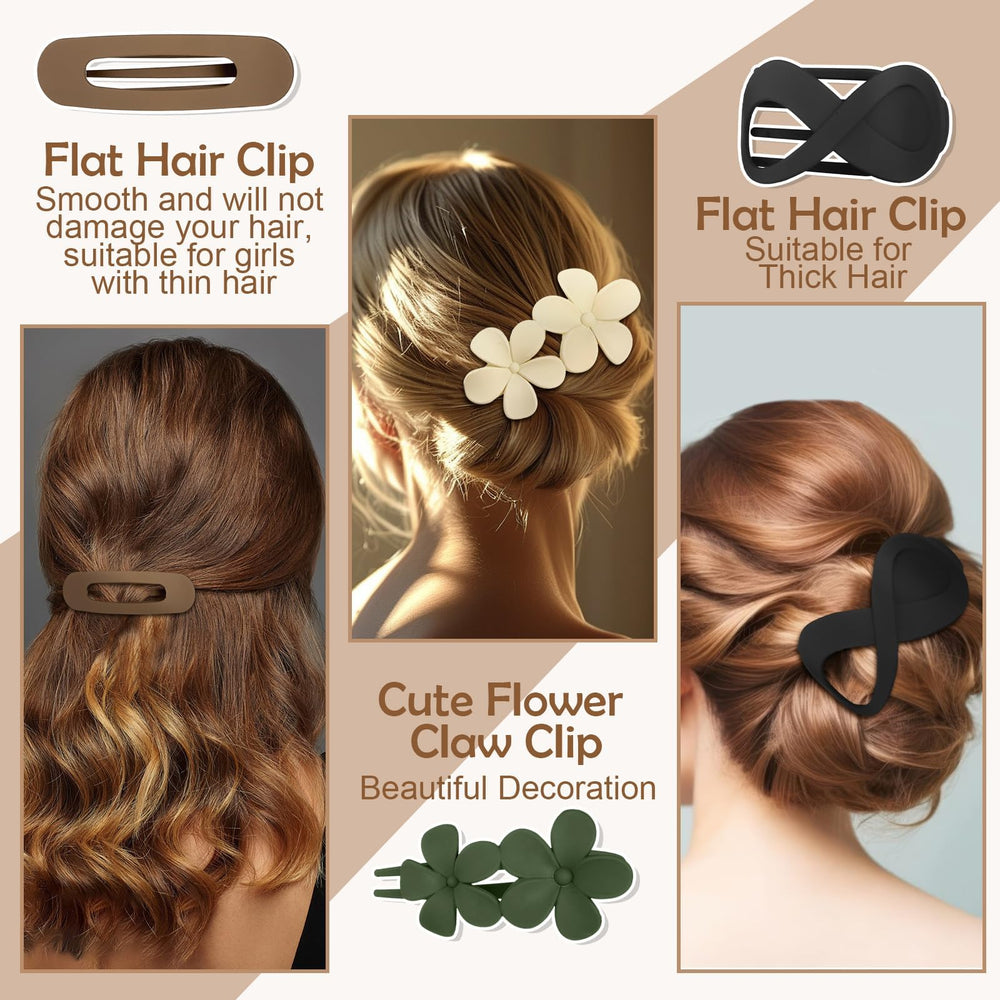 Clip plano con flor ProSuites: peinados elegantes o casuales.