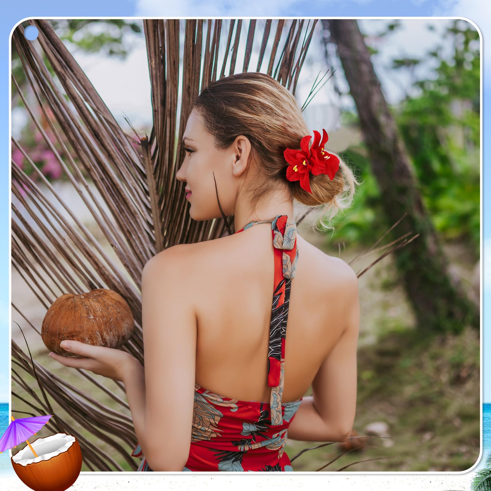 ProSuites pinza hibisco rosa, complemento ideal para eventos sociales