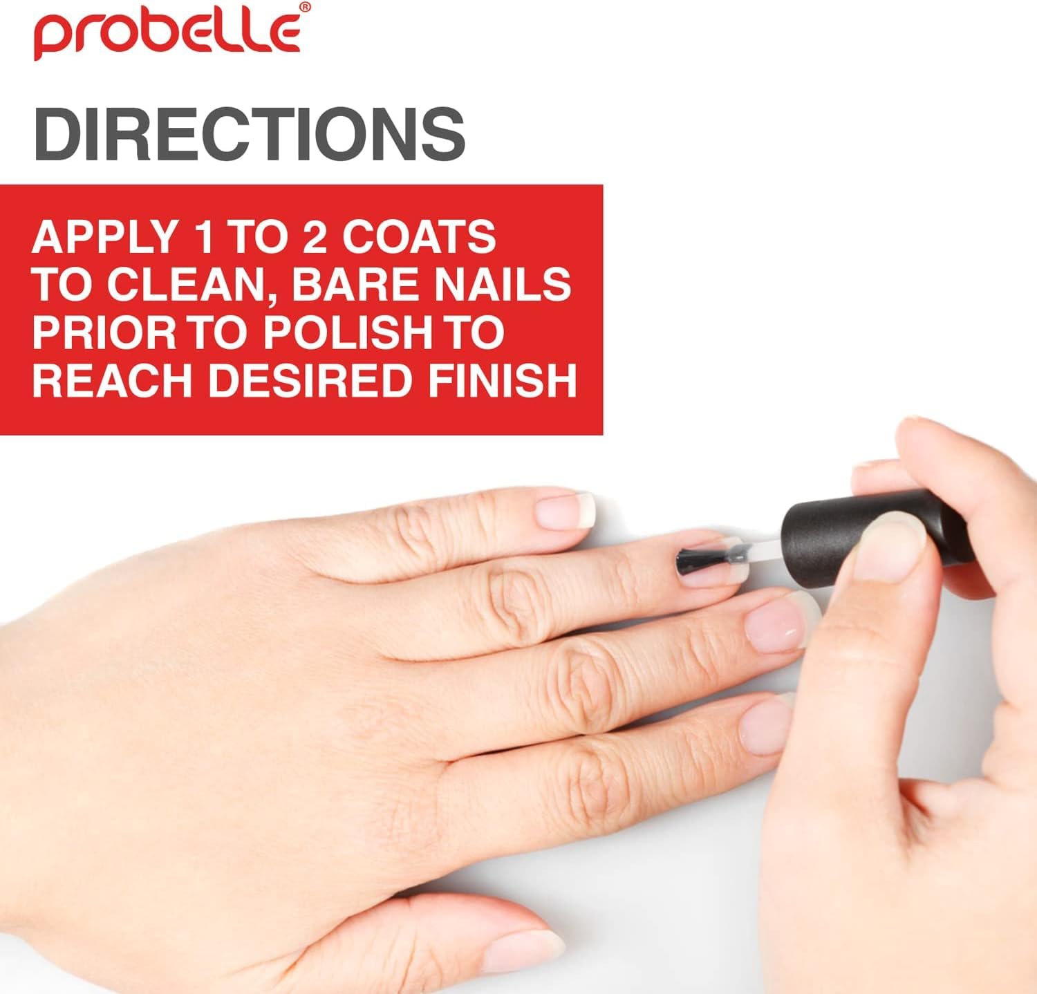Probelle Base Hidratante con vitamina E para nutrir las uñas.