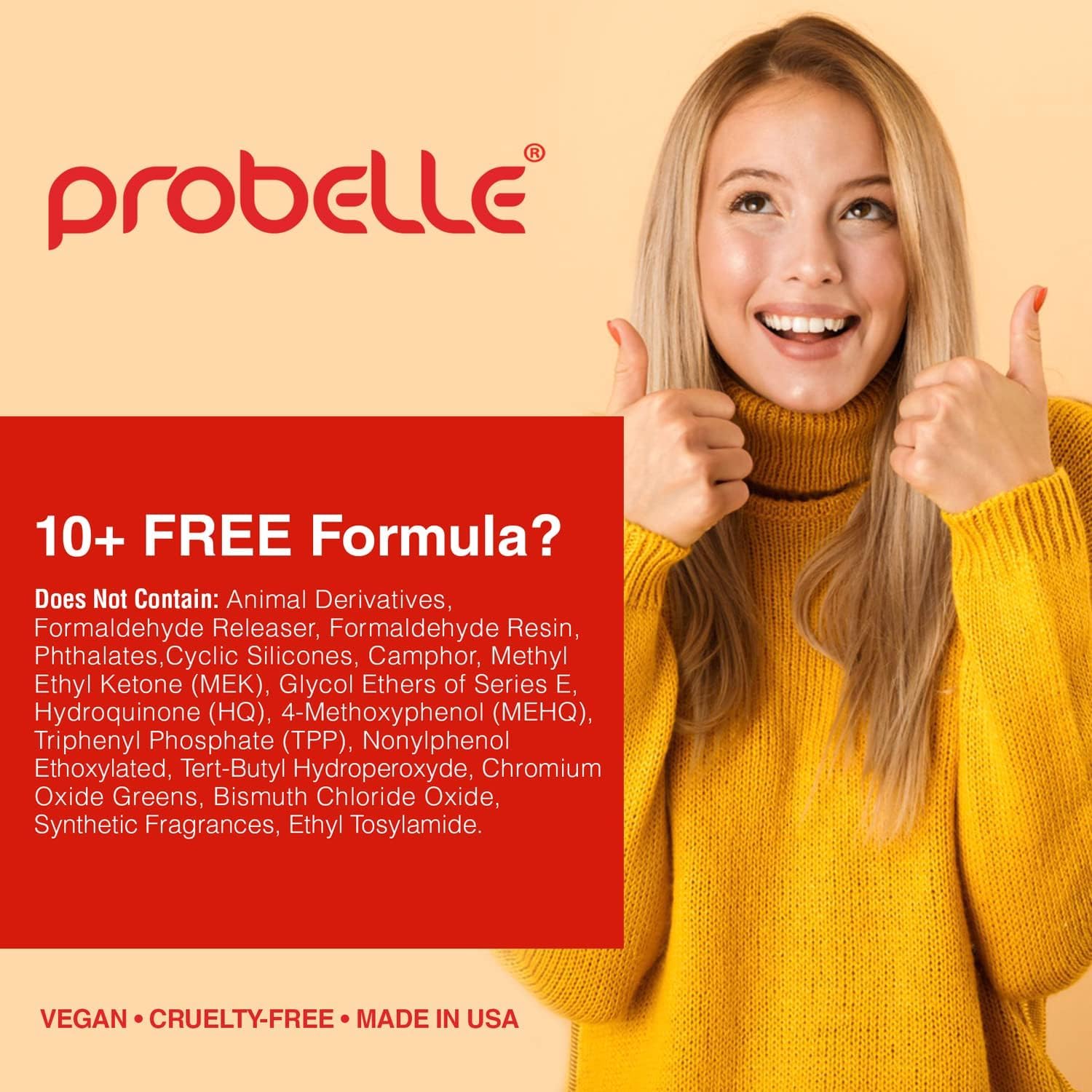 Probelle Base Hidratante para uso diario y uñas más fuertes.