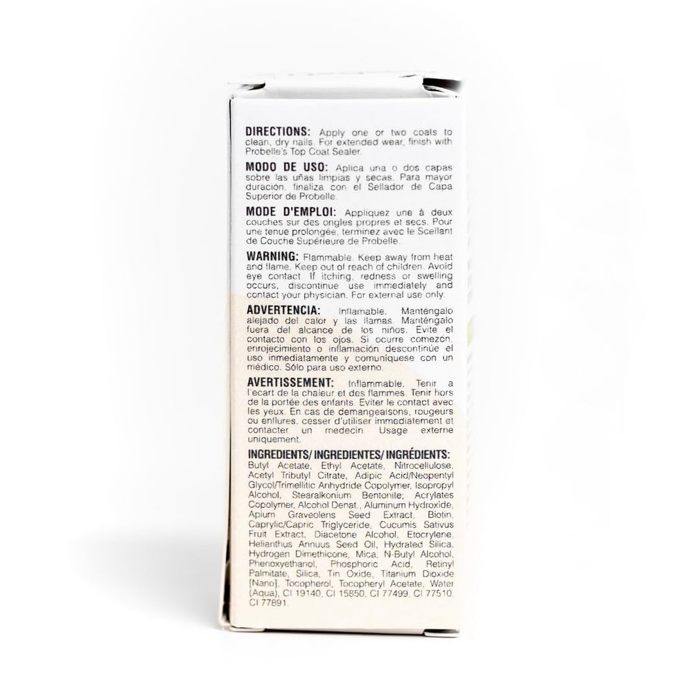 Etiqueta de Probelle indica veganismo y gluten libre.