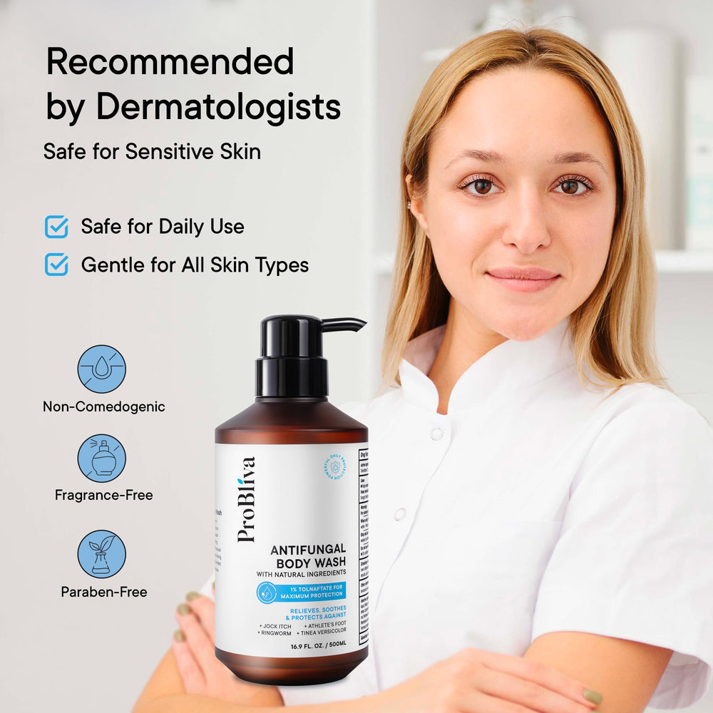 ProBliva limpieza corporal y facial suave para piel sensible.