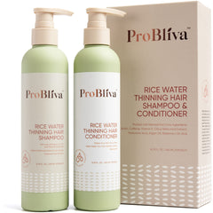 ProBliva arroz-agua-shampoo: aporta volumen suave para cabello fino.
