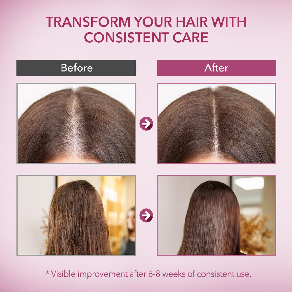 Daily-use bathroom scene showcases versatile care for curly, straight, and treated hair.