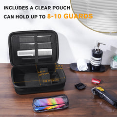 ProCase bolsa transparente para accesorios barbería: organización visible para guardas y herramientas.