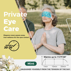 ProCIV compresa ocular caliente entre 104 y 113 °F para confort.