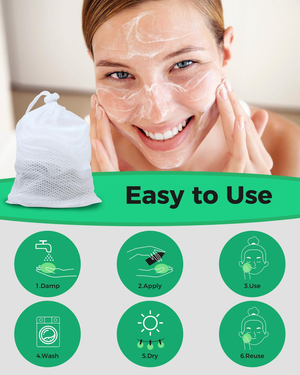 Apto para piel sensible gracias a materiales naturales y suaves