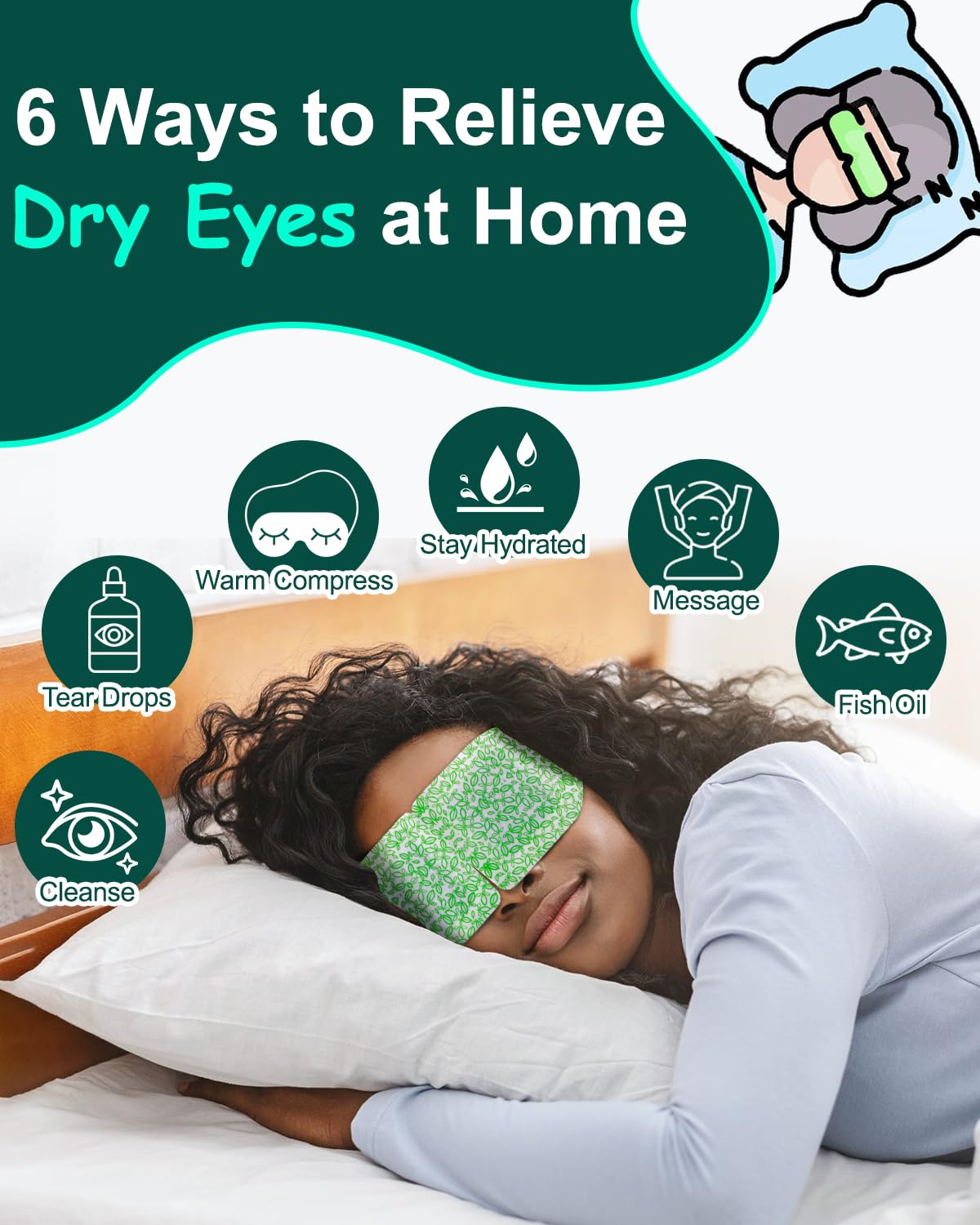 ProCIV mascarilla ojos vapor con hidratación suave para la zona ocular.