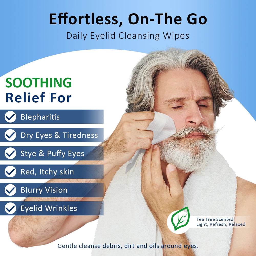 Toallitas ProCIV para limpieza ocular diaria, ayuda a remover grasa y suciedad.