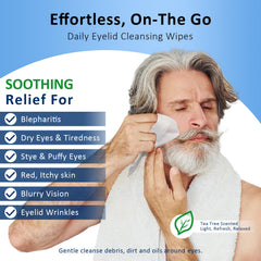 Toallitas ProCIV para limpieza ocular diaria, ayuda a remover grasa y suciedad.