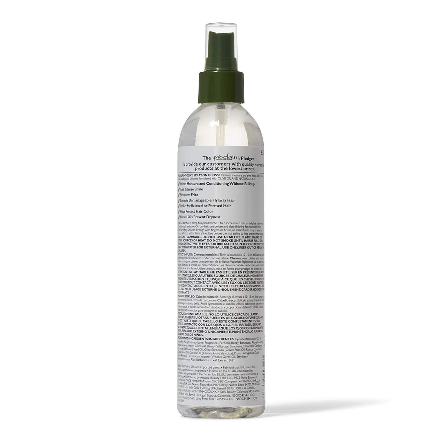 Proclaim Aceite de Oliva Antifrizz ayuda a controlar el encrespamiento.