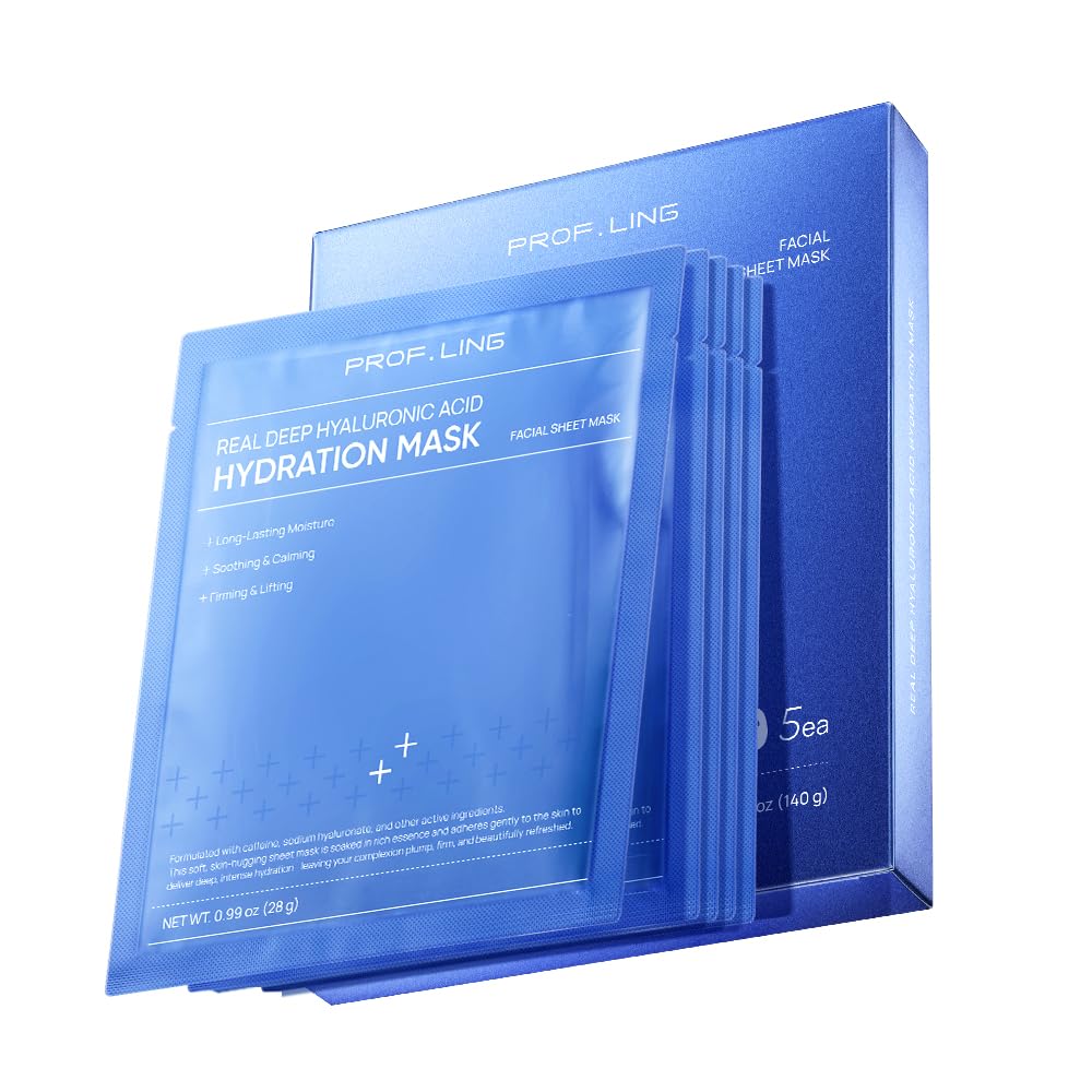 PROF.LING mascarilla facial hidratación 8 zonas para piel suave y nutrida