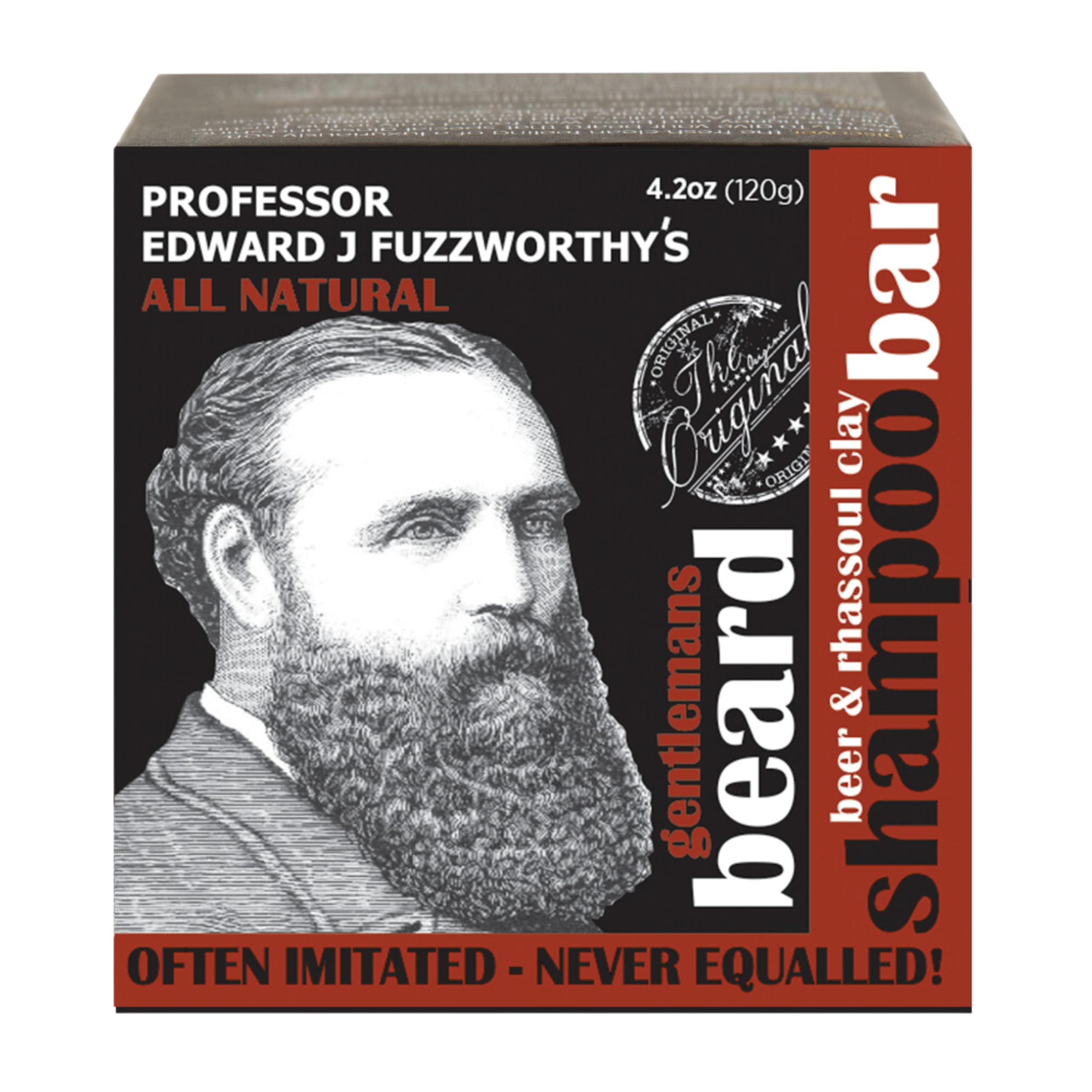 Barra champú PROFESOR EDWARD J FUZZWORTHY'S, embalaje compacto para viaje