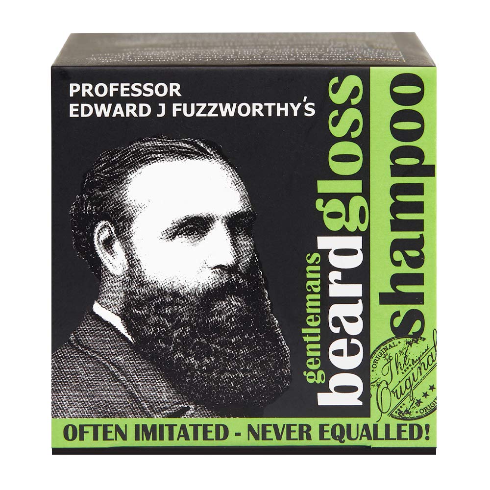 Barra champú para barba de Professor Fuzzworthy con ACV de Tasmania, limpieza suave.