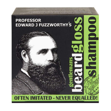 Barra champú para barba de Professor Fuzzworthy con ACV de Tasmania, limpieza suave.