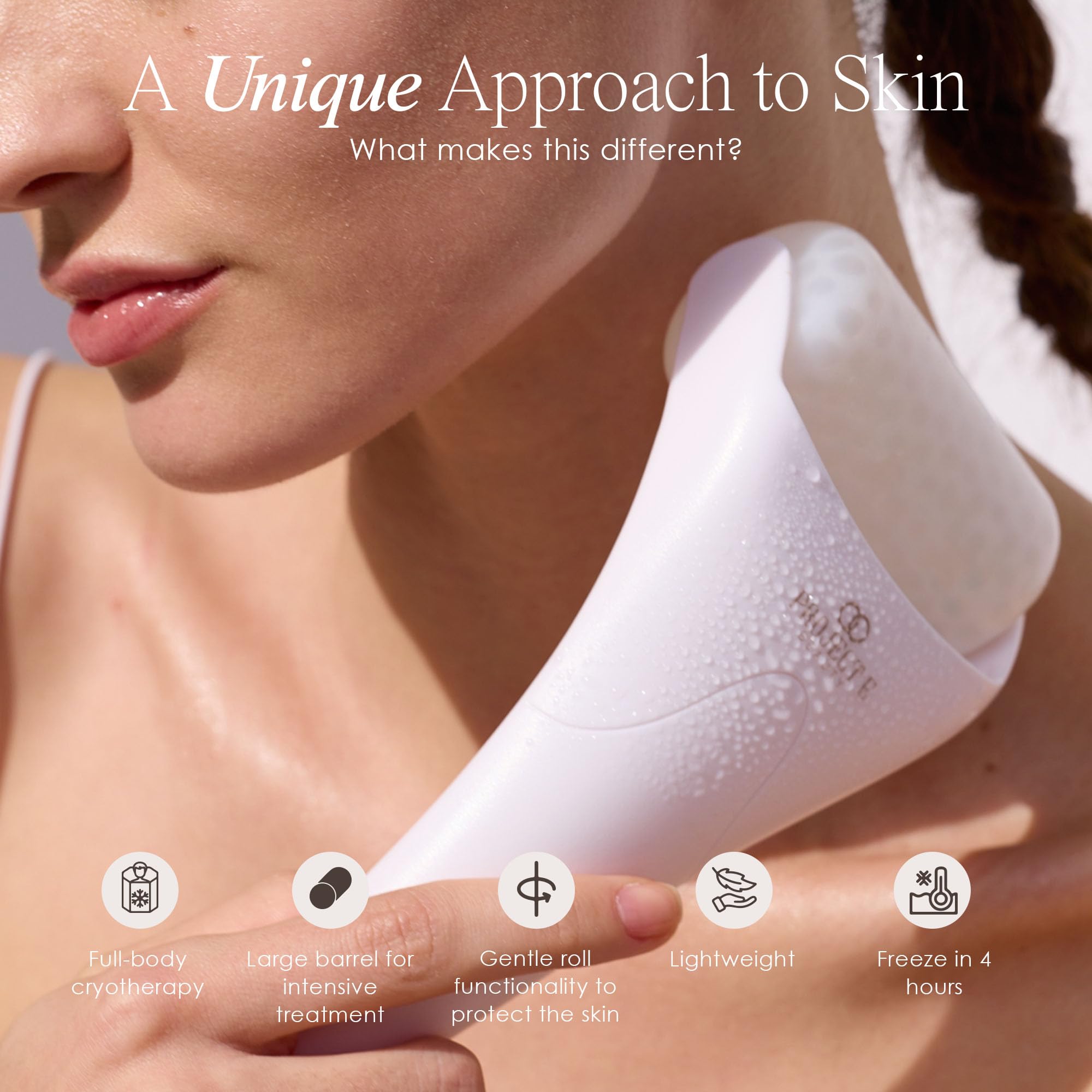 Ice Roller de Project E Beauty para enrojecimiento, calma la piel sensible.