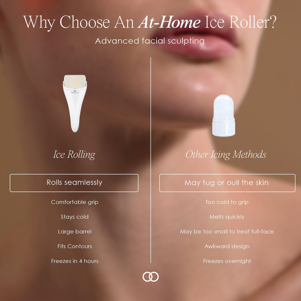 Ice Roller de Project E Beauty para uso diario en rutina de cuidado.