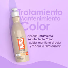 Prokpil tratamiento cabello beige tono renovado, mantiene color y evita deslavado.