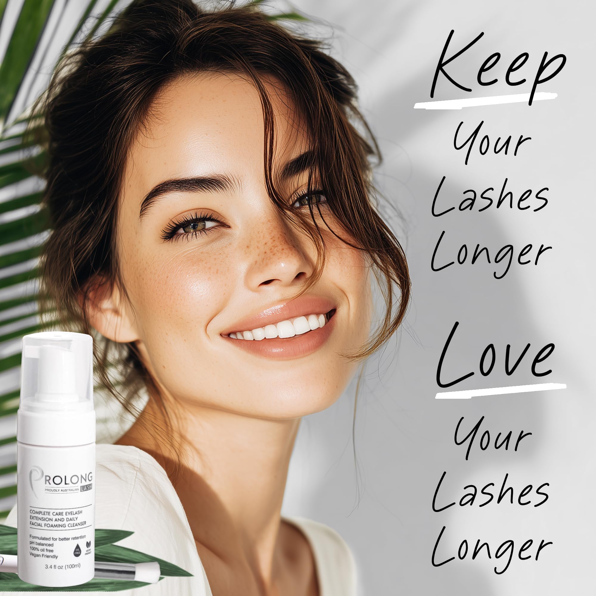 PROLONG LASH cepillo para pestañas, uso suave para eliminar residuos.