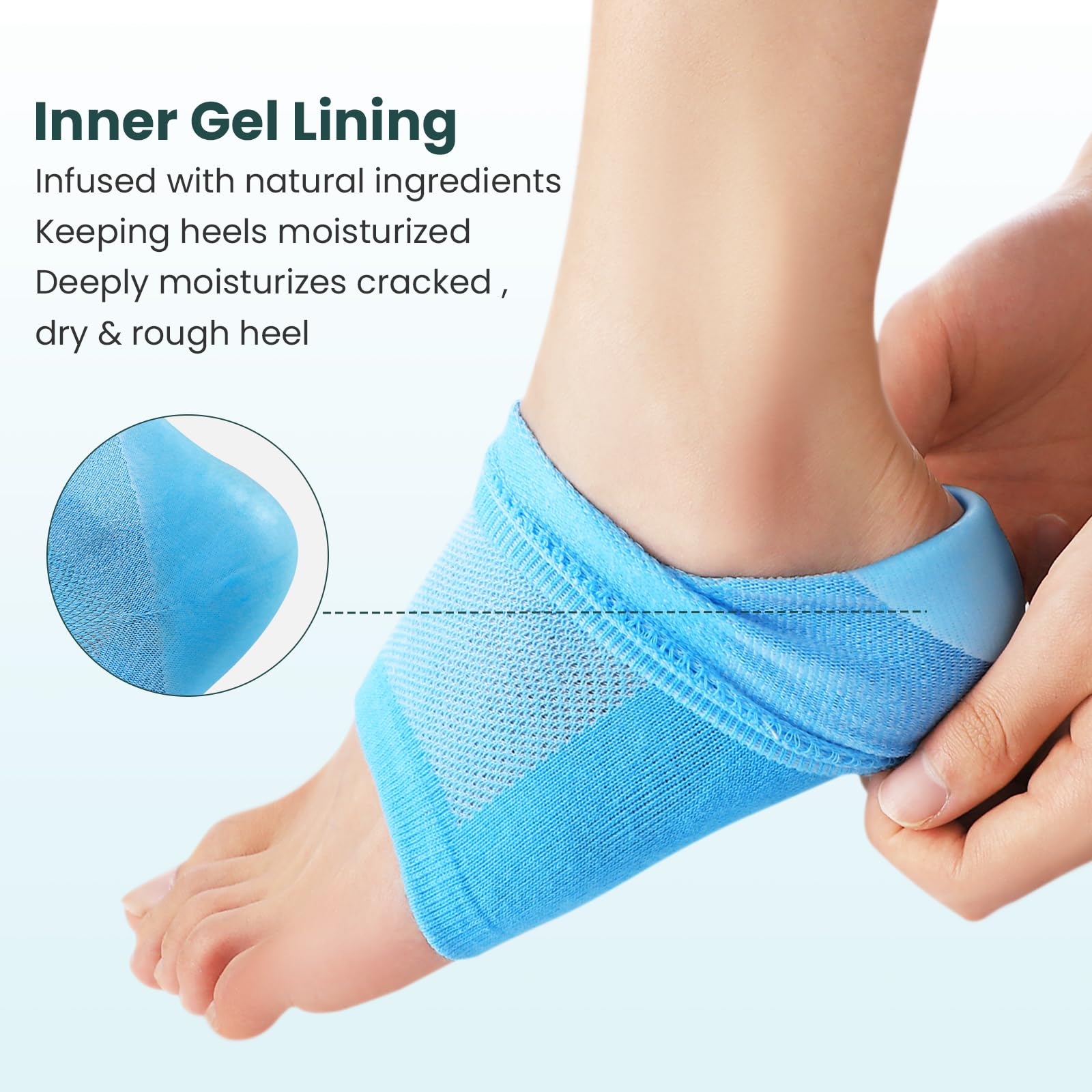 Promifun talones agrietados reparados con gel y aloe