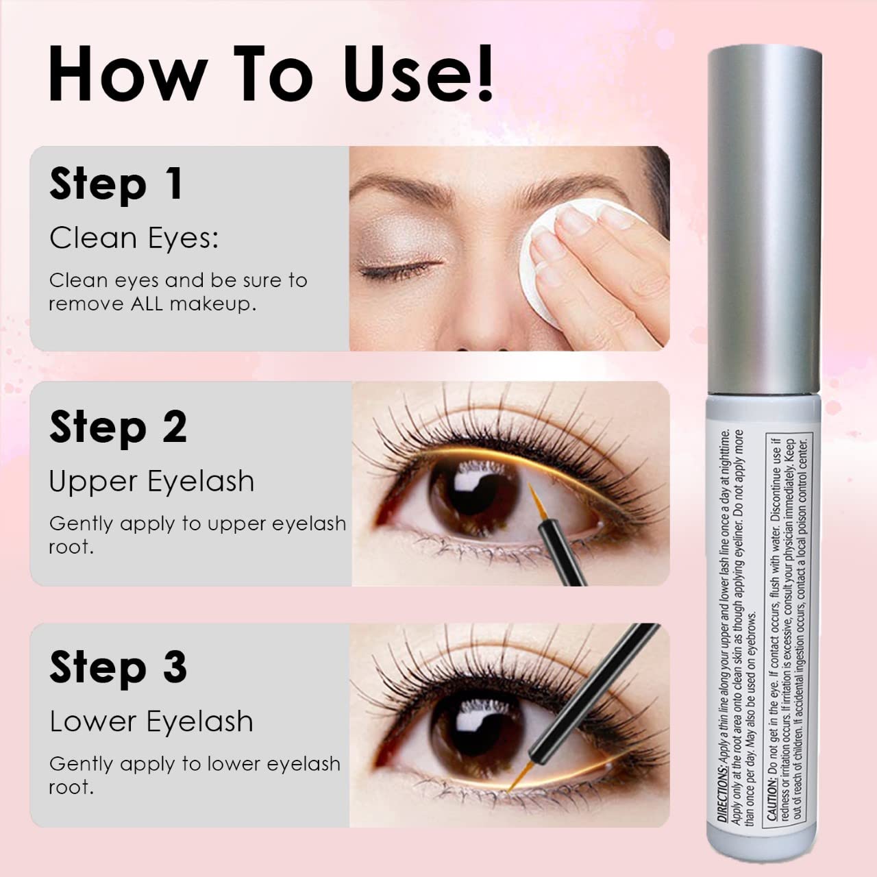 Detalle de pestañas con Lavish Lash mostrando longitud potencial