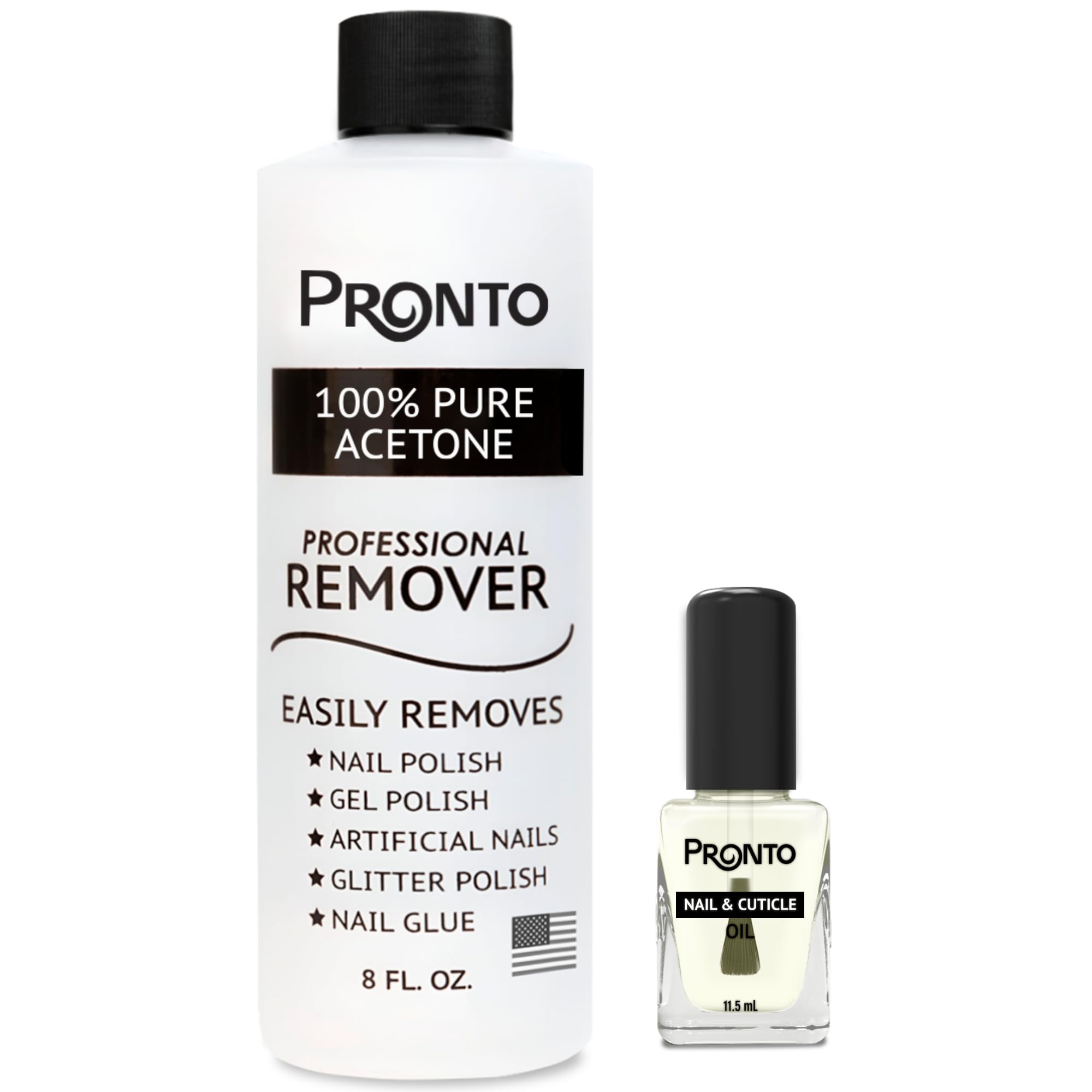 Pronto acetona remover envase 8oz para retirada suave de esmalte