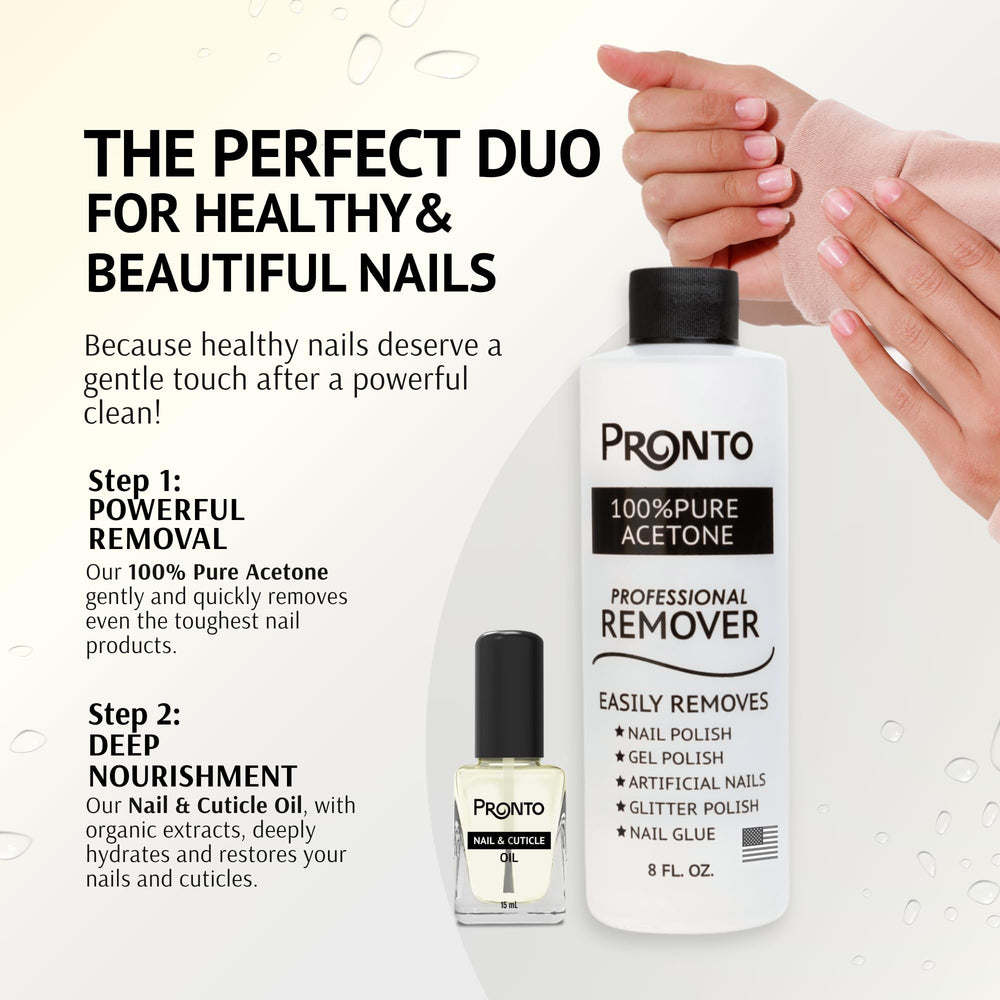 Pronto acetona remover esmalte, gel y uñas acrílicas con eficacia