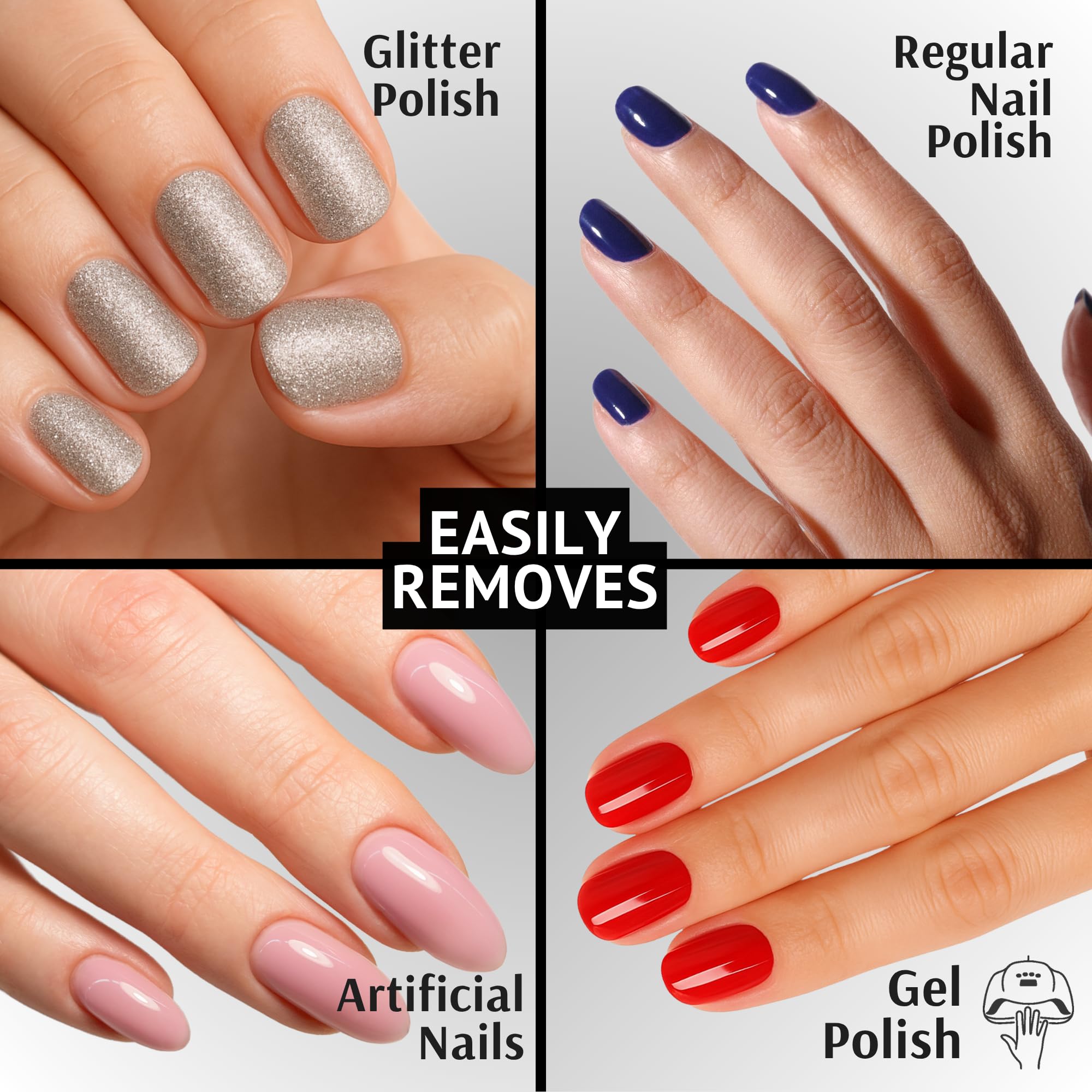 Uñas con gel listas para remover con Pronto