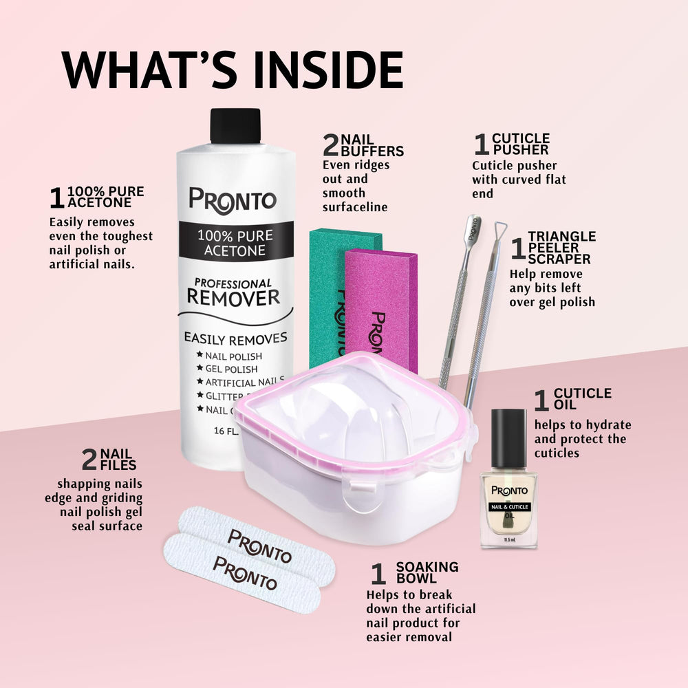 Pronto nail soaking bowl designed for comfortable gel polish removal sessions.
