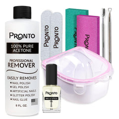 Pronto remover acetona 8oz frasco, elimina esmalte con precisión.