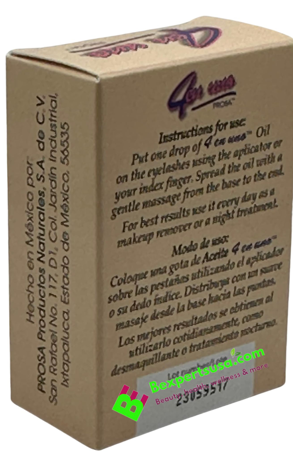 Prosa Aceite pestañas uso diario, hidratación y brillo sutil.