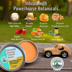 ProSeed bálsamo Manuka, etiqueta natural, composición segura para toda la familia.