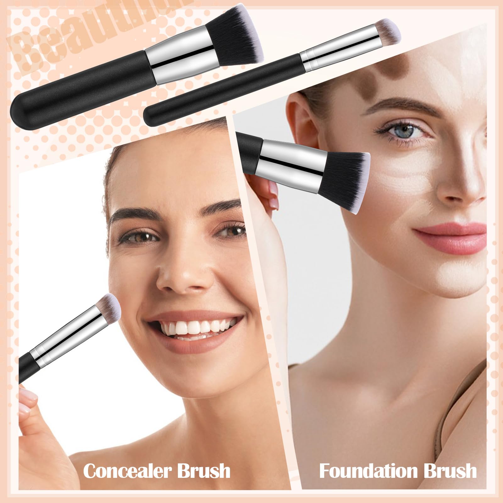 ProSuites esponjas maquillaje negro, mezcla fina para base