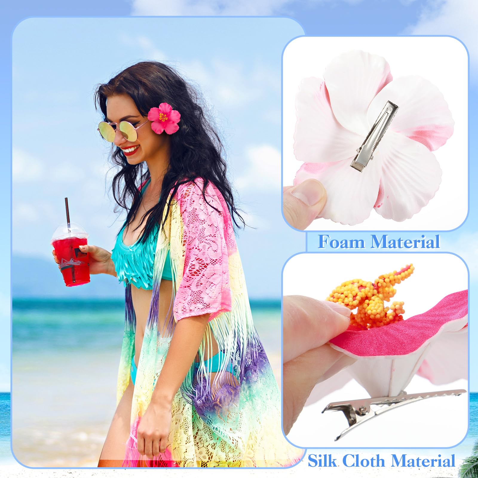 ProSuites clip hawaiano verde para toques vibrantes en el cabello