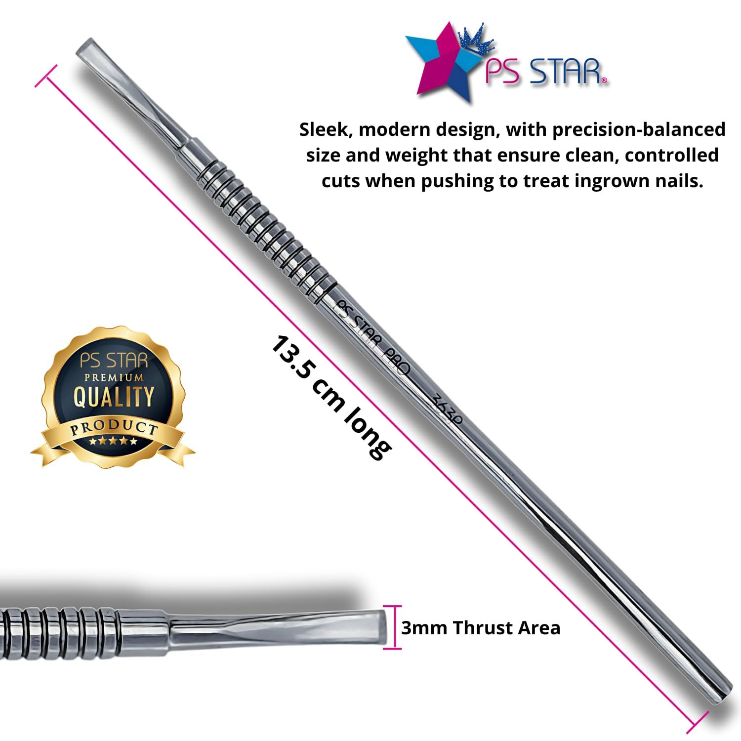Peso y diámetro profesional de Ps Star 363P para menor fatiga en sesiones largas.