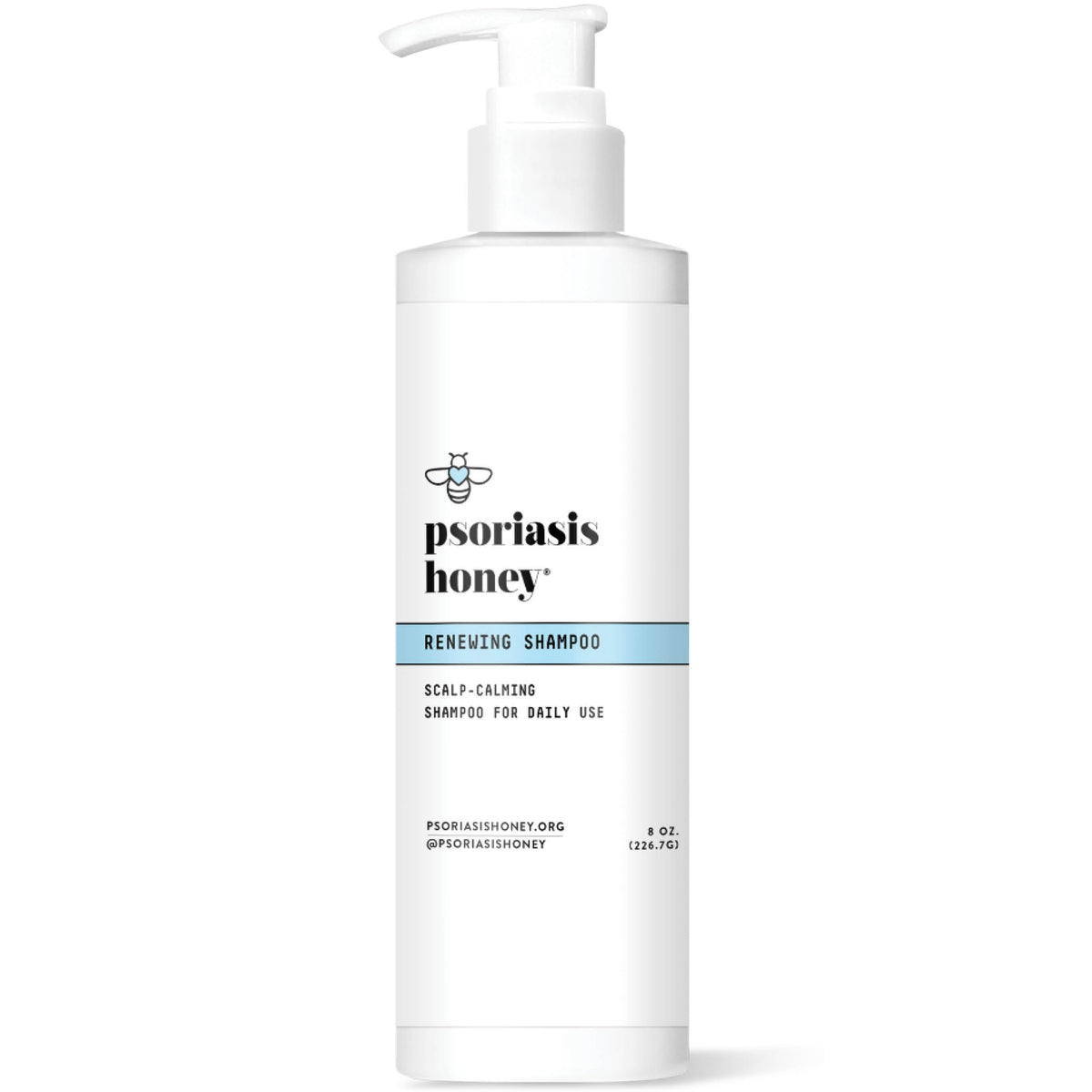 Champú Renovador PSORIASIS HONEY, botella con aceite de argán para cabello suave