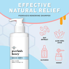 PSORIASIS HONEY champú, textura miel para hidratación del cuero cabelludo