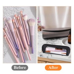 Psyqtsuary bolso maquillaje con contenido visible: identifica productos sin abrir.