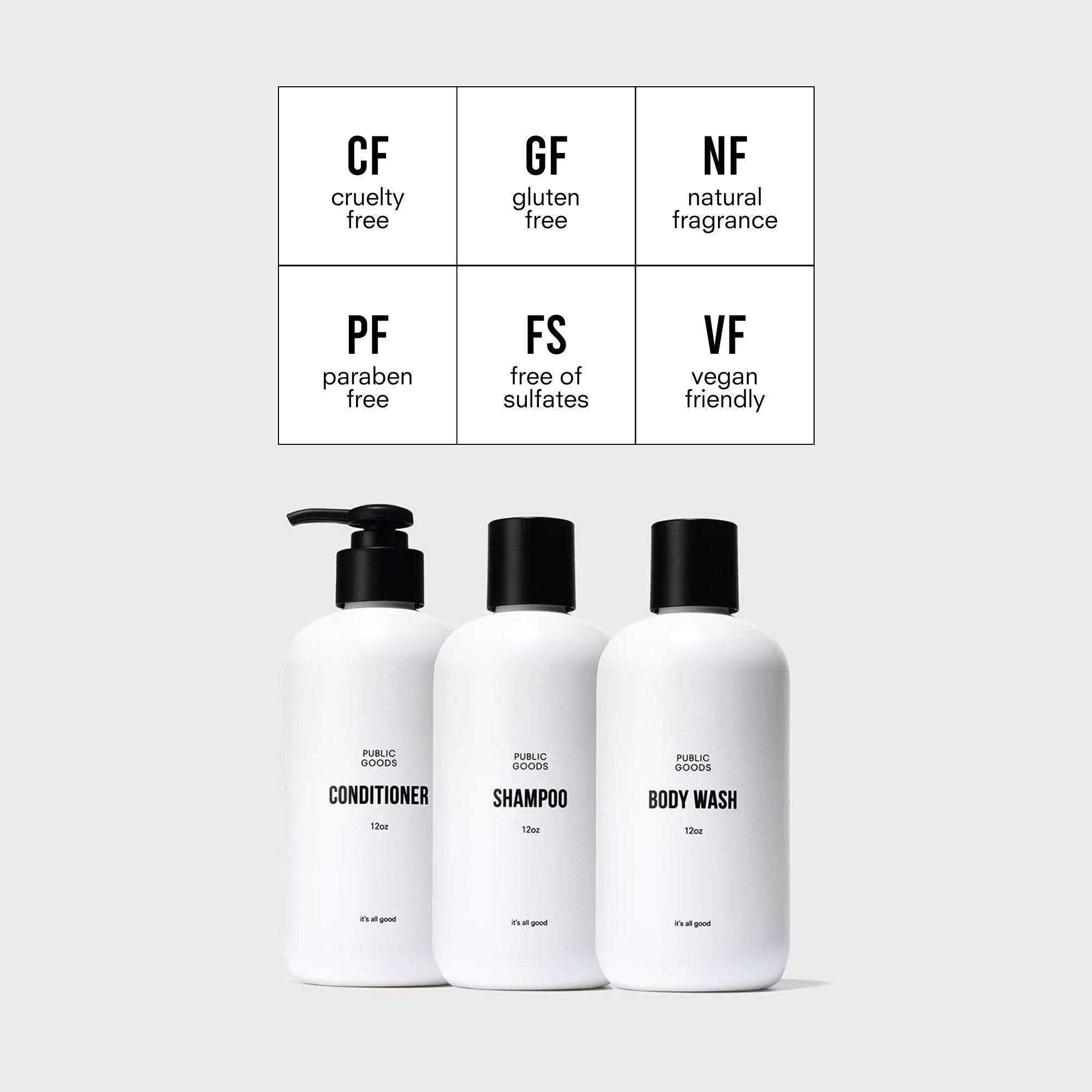 Public Goods acondicionador botella: hidratación profunda para cabello más manejable.
