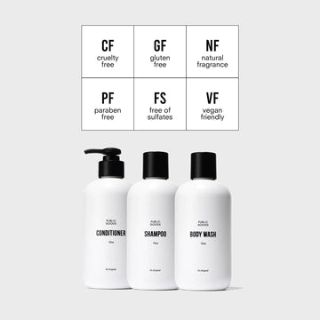 Public Goods acondicionador botella: hidratación profunda para cabello más manejable.