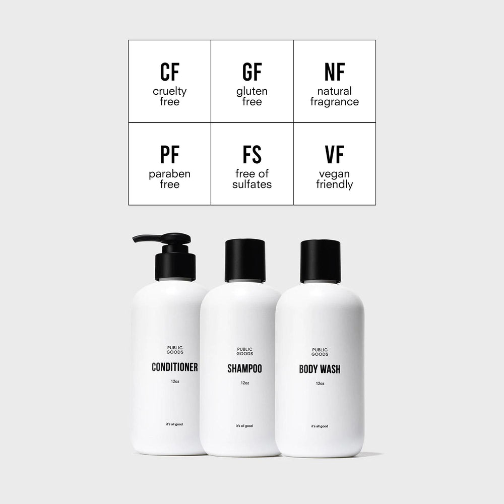 Public Goods acondicionador botella: hidratación profunda para cabello más manejable.
