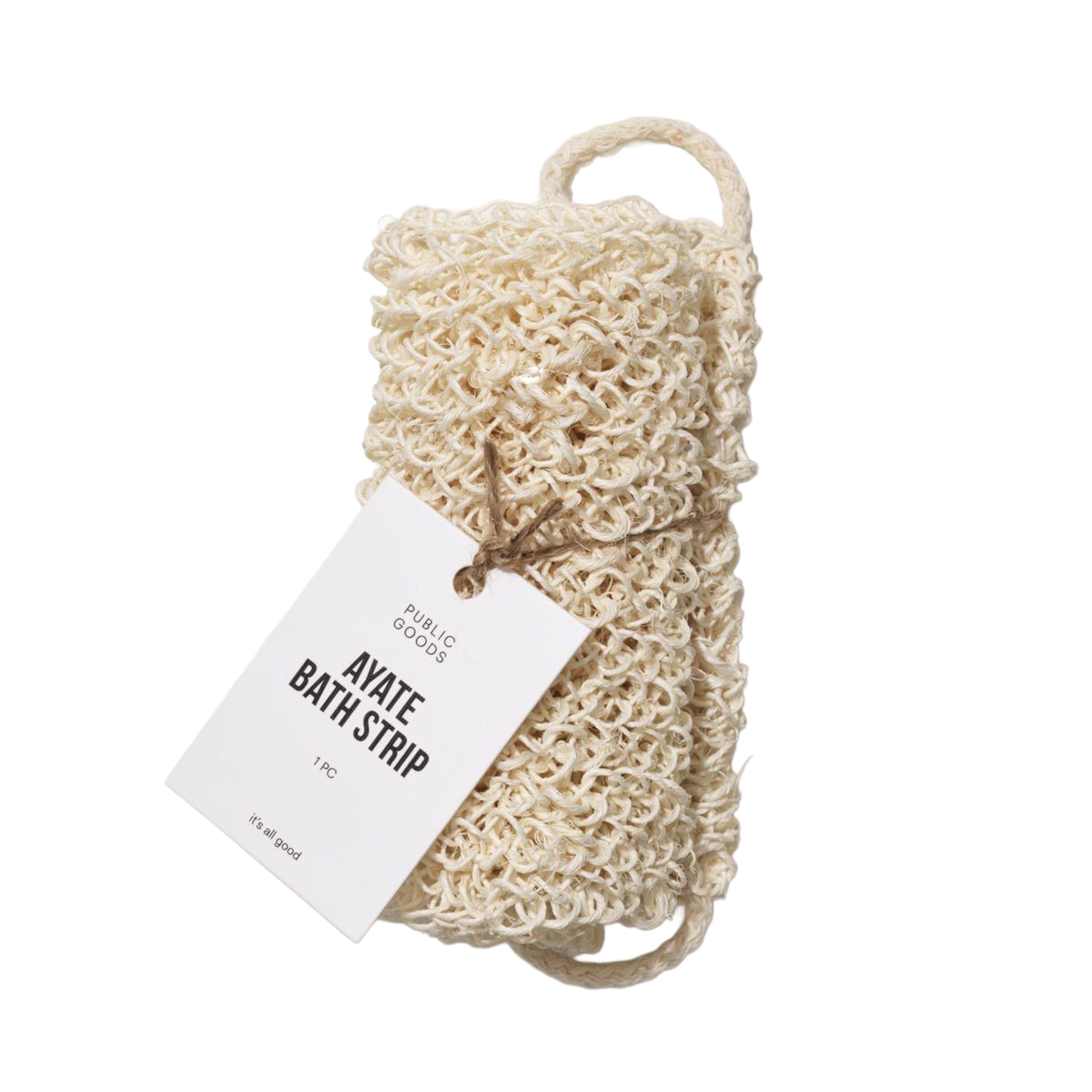 Public Goods Ayate exfoliador de cuerpo, 25 pulgadas, alcance total para la espalda y exfoliación suave.