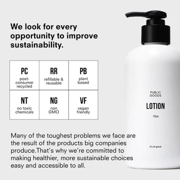 Public Goods packaging made from 100% recycled post-consumer plastic