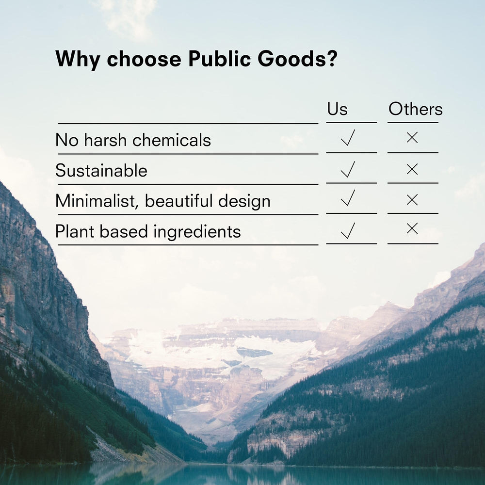 Public Goods Jabon de manos: envase sostenible para un hogar más consciente.