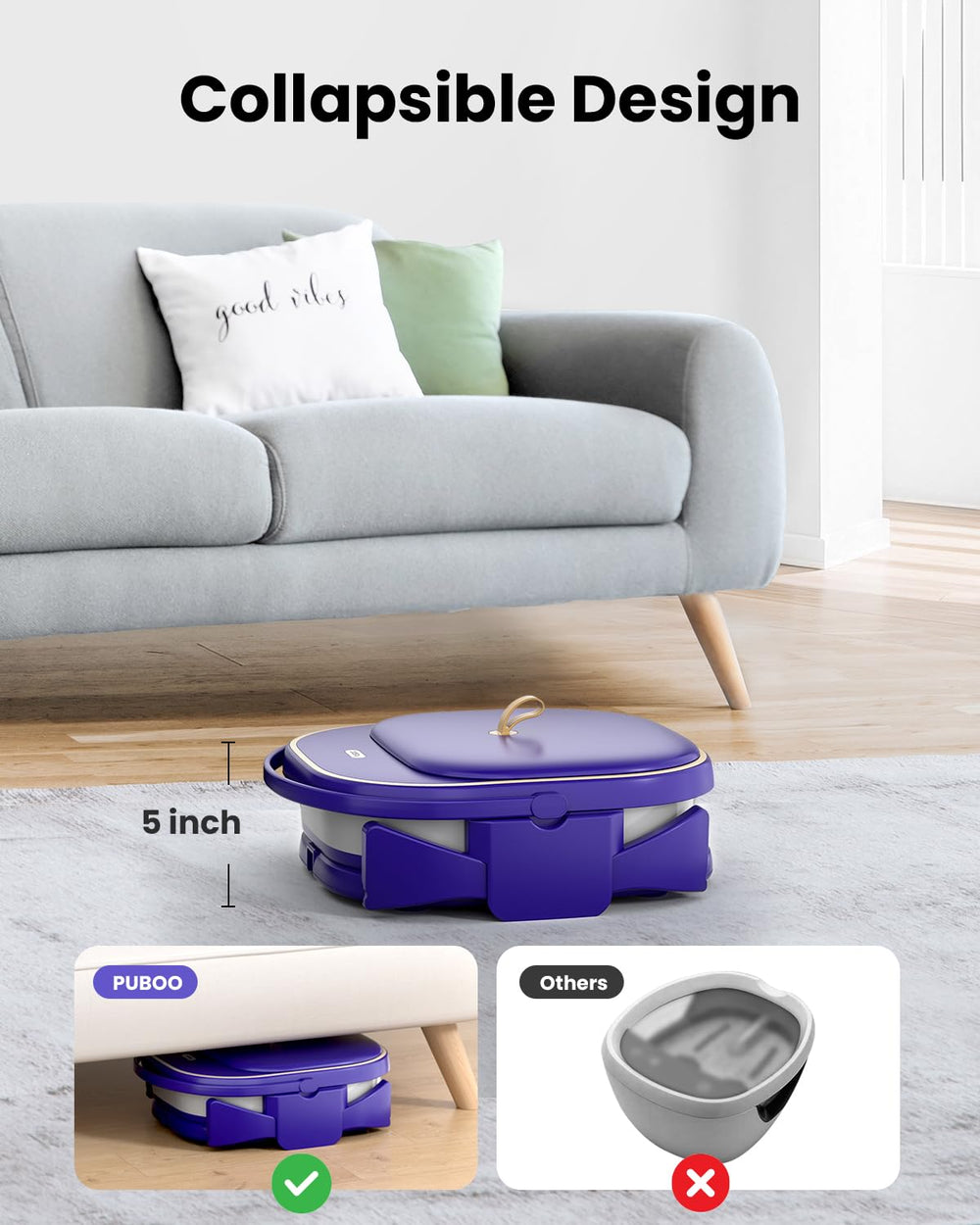 Puboo spa para pies filtracion mantiene el agua más limpia durante el remojo