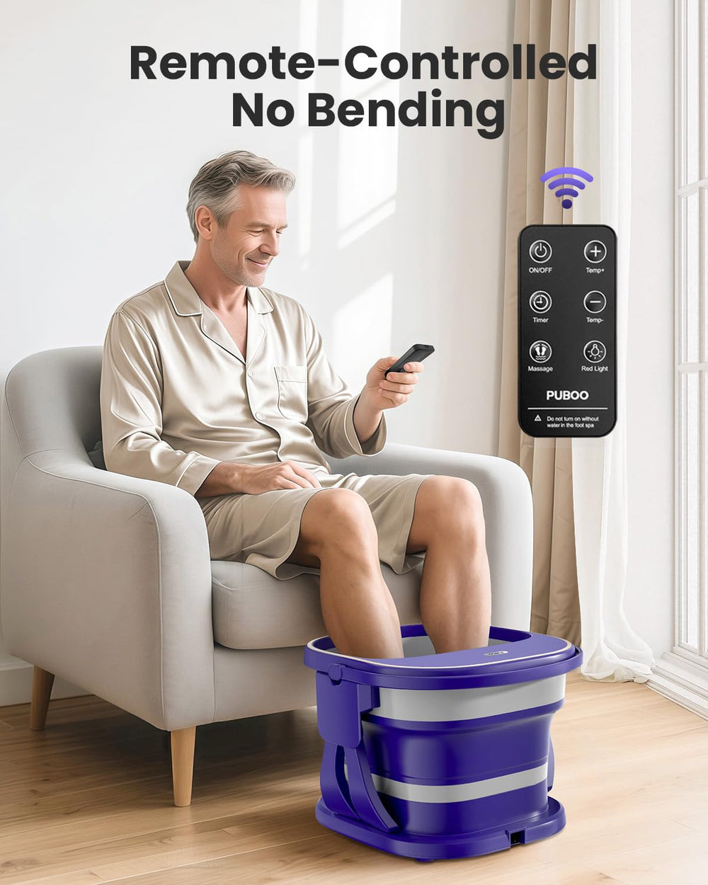 Puboo spa para pies silencioso funciona con menos de 50 dB