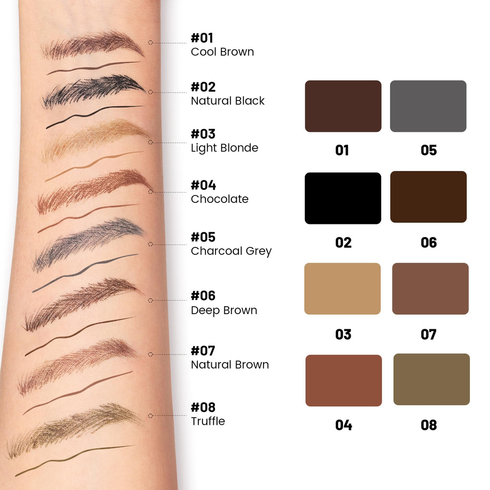 Pudaier compact brow pen kit fits in your bag for quick touch-ups